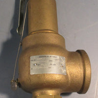 Kunkle 918BGFE06-LE Bronze Safety Relief Valve 1-1/4" Inlet/Outlet Set 75.0