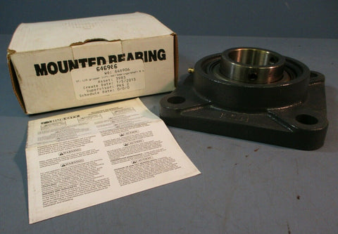 Hub City Mounted Bearing 4 Bolt Flange Bearing YAT 20911, 1.68" Bore