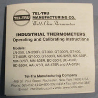 TelTru Thermometer AA475R Analog dial Thermometer Stem 21.63"