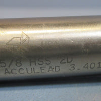 Brubaker 5/8" HSS 2D Acculead 3.401 4 Flute Pro CNC Resharpened End Mill