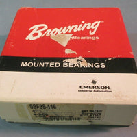 Browning 3 Bolt Ball Bearing Flange Block SSF3S116 1" Dia Shaft Set Screw