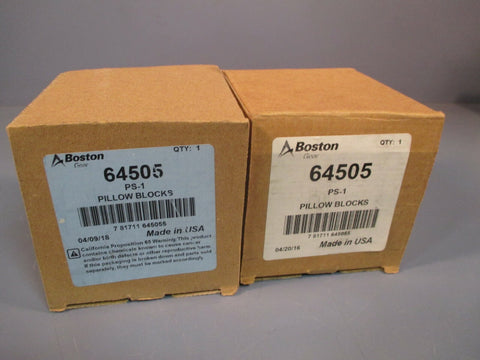 Boston Gear Pillow Blocks (Lot of 2) PS1 64505