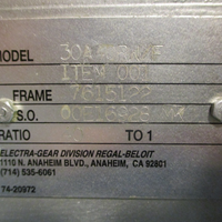 Electra Gear CBP150ETW30A40RW/F Gearmotor 10:1 1.5HP 3PH 11/2" Shaft Dia NOS