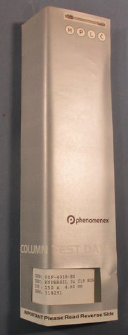 Phenomenex 00F4018E0 Hypersil 3 um C18BDS HPLC Column 150x4.6mm
