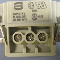 (Lot of 3) Harting HAN 6EMs Connector Plug 09 33 006 2601, 16A, 500V, 6kV 3