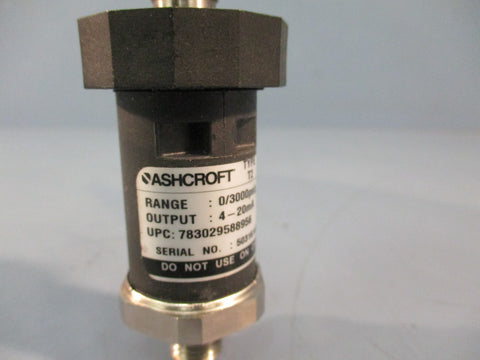Ashcroft G2 Pressure Transducer 03000 PSI, 420mA, Type 12 UPC: 783029588956
