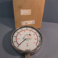 WIKA Pressure Gauge 0100psi 6" Dial 316 SS Lwr Mount 232.50.6" 1/2"NPT 4213971