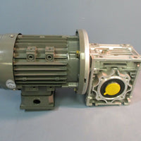 Qin Wei Asynchronous 220 / 380 V Motor PD0823009 w/ Wan Sin Worm Reducer NMRW050
