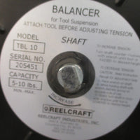 Reelcraft Spring Retractable Tool Balancer, Capacity 510lbs Model: TBL 10