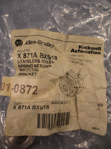 AllenBradley Spring Return Mounting Bracket Series A X 871A BXS18