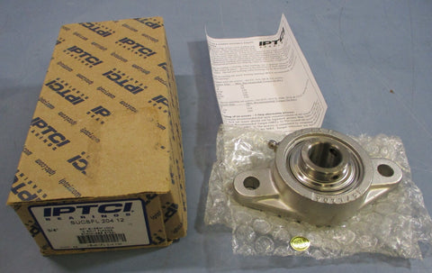 IPTCI Bearings MUCFL20412 2 Bolt Flange Mount Bearing 3/4" Bore SUCSFL 204 12