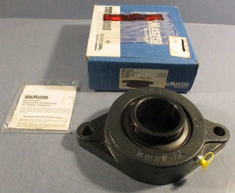 Sealmaster SFT-211 2-Bolt Flange Mount Bearing 55mm Bore SFT211 F-530
