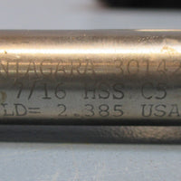 Niagara 30142, 7/16" HSS LD=2.38 3 Flute Pro CNC Resharpened End Mill