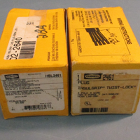 Lot of (2) HUBBELL 4-Pole Locking Plug Non-Grounding 20A 347/600V HBL2461