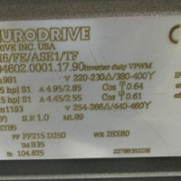 Sew Eurodrive Motor Inverter Duty 1.5 HP DRN112M6/FE/ASE1/TF, 1183 RPM NIB