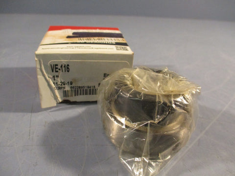 BROWNING BEARINGS VE116 INSERT BALL  BEARINGS, STEEL, 1" BORE