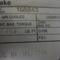 Dynamatic AS-706-02 Eddy Current Brake w/ EC 2000 Controller 2-1/8" Shaft Dia
