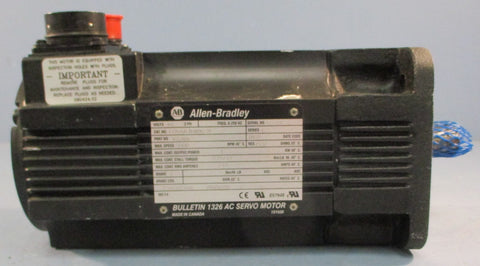 Allen Bradley 1326AB-B410G-21 Servo Motor 155286 3PH 5000RPM Max 3/4" Shaft Dia