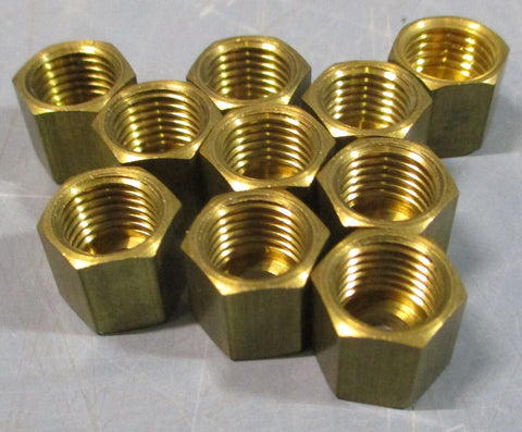 (Lot of 10) Nordson 15926 Brass Retaining Locknut 11mm x 10mm