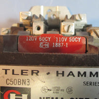 Cutler Hammer C50BN3 Series A1, 3HP Max Contactor 18Amp Used