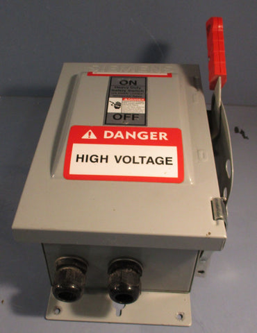 Siemens HNF362JH Heavy Duty Safety Switch Disconnect Switch 60A 600V 3-Pole