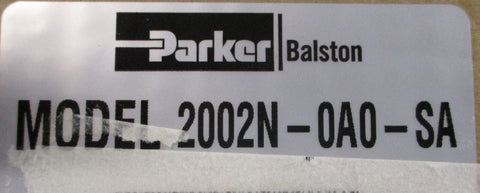 Parker Balston 2002N-0A0-SA Filter .60 Liter Cap. 250psig Max 100-12-SA Element