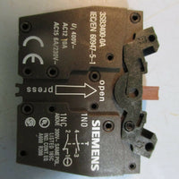 Siemens 3SB36010BA21 Red Push Button w/2 Pole Contact Block NEW