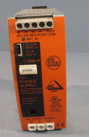 IFM Electronic AC1216 AS-i Power Supply 115/230V, 50-60Hz