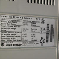 Allen Bradley PowerFlex 70 AC Drive, 3 Phase, 15HP, 11 kW SER A 20AD022A0AYNANC0