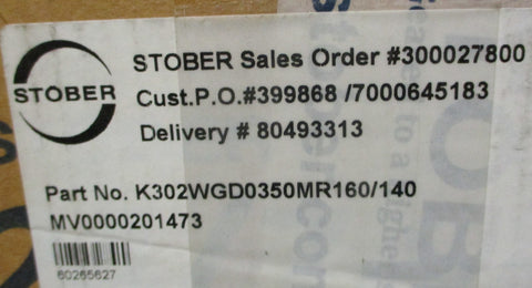 Stober K302WGD0350MR160/140 Gear Reducer w/ Torque Arm Bracket 42mm Bore