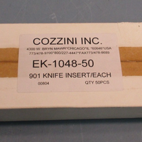 LOT OF (50PCS) IN BOX COZZINI LLC 901 KNIFE INSERT EK-1048-50, 4003307