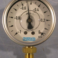 Trepko EN 8371 Pressure Gauge 1 to 0 bar Liquid Filled 21/2" OD