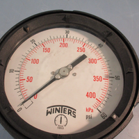 Winters Industrial Pressure Gauge PPC5083SG., 060 PSI, 41/2" Dial, 1/4" NPT