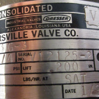 Dresser Consolidated 1543G3 Relief Valve 11/4" 1543 G3 44psi .200" Lift NOS