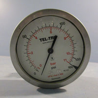 TelTru Thermometer Commercial Pressure Gauge 0160 PSI Analog Dial