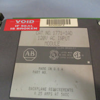 ALLENBRADLEY 120V AC/DC INPUT MODULE SERIES B 1771IAD
