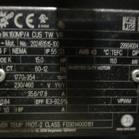 Nord SK 160MP/4 CUS TW VR Gearmotor 15HP 1770/354RPM 33.43:1 Ratio 2-1/2" Bore