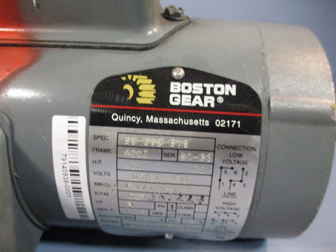 Boston Gear 1/4 HP AC Motor 115/230 Volts 1800 Rpm 4P 42CZ 33-896-919