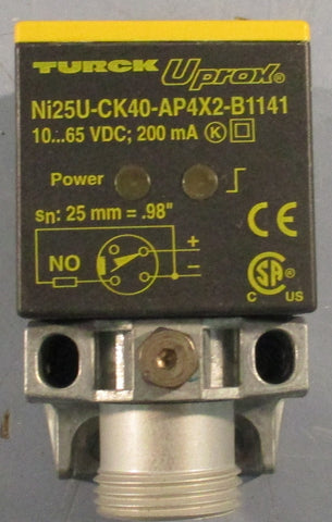 Turck Uprox Ni25UCK40AP4X2B1141 Inductive Sensor 200 mA 65VDC