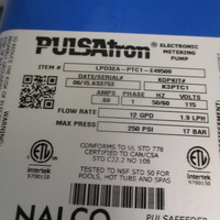 PULSATRON ELECTRONIC METERING PUMP 1 PHASE, 50/60 Hz, 115V LPD3EA-PTC1-E49500