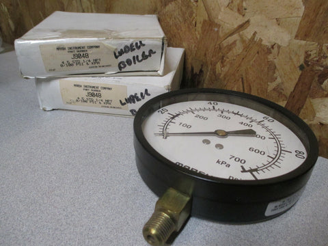 Lot of 2 Marsh Instrument Company Gauge 1/4 NPT, 0/100 PSI J9048