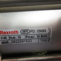 Rexroth Double Acting Pneumatic Cylinder Pmax: 10 BAR 0822341522