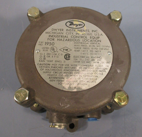 Dwyer Pressure Differential Switch 1950102F