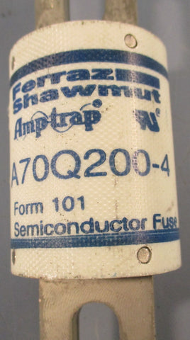 Ferraz Shawmut Amp-Trap A70Q200-4 Semiconductor Fuse 200A 700VAC 650VDC