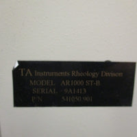 TA Instruments AR1000 Rheometer System Lab AR1000 STB/ 541000.901/541050.901