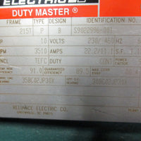 Reliance P21G7405R Motor 10 HP 3510 RPM 230/460 Volt 215T Frame XE Duty Master