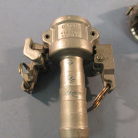 Lot of (2) Dixon C-100 316 Stainless Steel Coupler, Use clip or wire