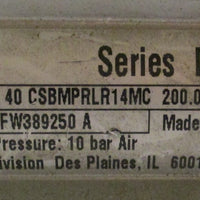Parker 40 CSBMPRLR14MC 200.0 FW389250 10 Bar Air Pneumatic Cylinder Series MPRL