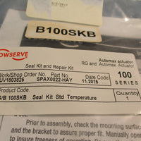 FLOWSERVE SERIES 100 B100SKB  AUTOMAX ACTUATOR VALVE SEAL KIT AND REPAIR KIT