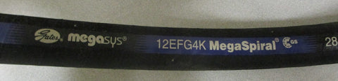 Gates megasys 12EFG4K Mega Spiral Hydraulic Hose 60" Long 4000 PSI 3/4"